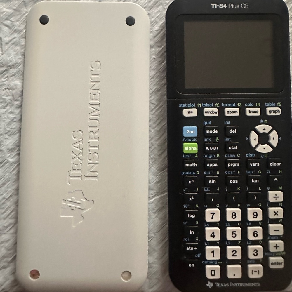Texas Instruments TI-84 Plus CE Graphing Calculator Beige Charging Cord Working - Picture 4 of 4